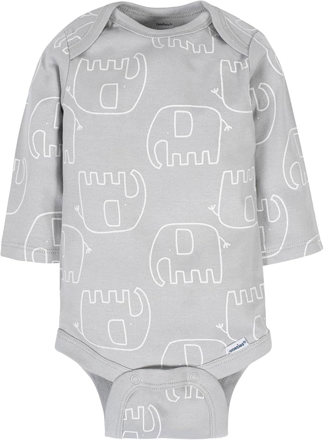 Gerber Baby 6 Pack Long-sleeve Onesies Bodysuit - Image 5