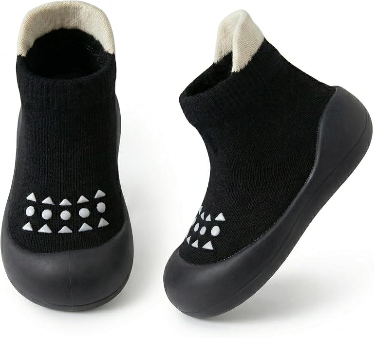 Baby Sock Shoes Toddler Walking Shoes Infant Slippers | Soft Rubber Sole by AniKigu