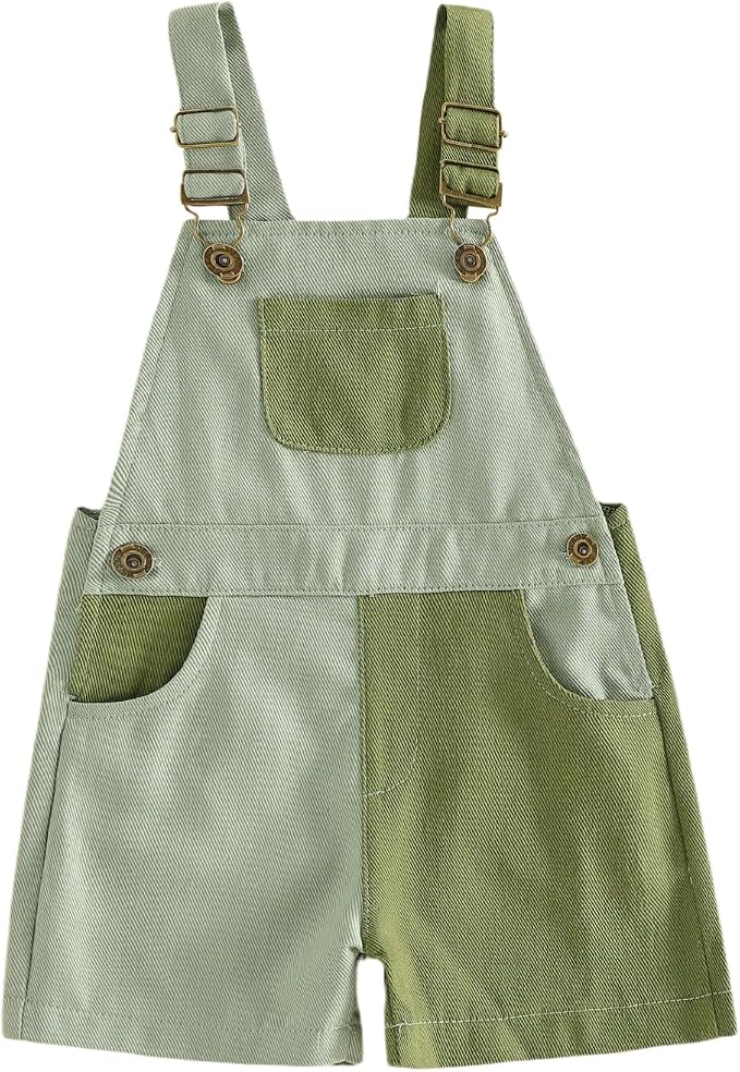 Fernvia Toddler Kids Baby Girl Boy Contrast Color Overalls Shorts Clothes by Fernvia