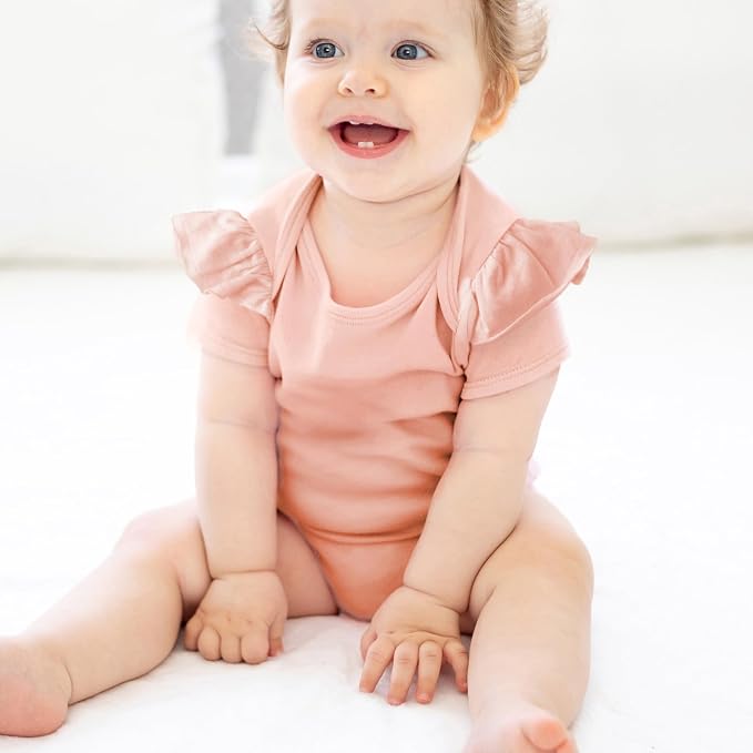 Butterblu Rory 10-Pack Short Sleeve Ruffle Bodysuits 100% Cotton | GOTS - Image 5
