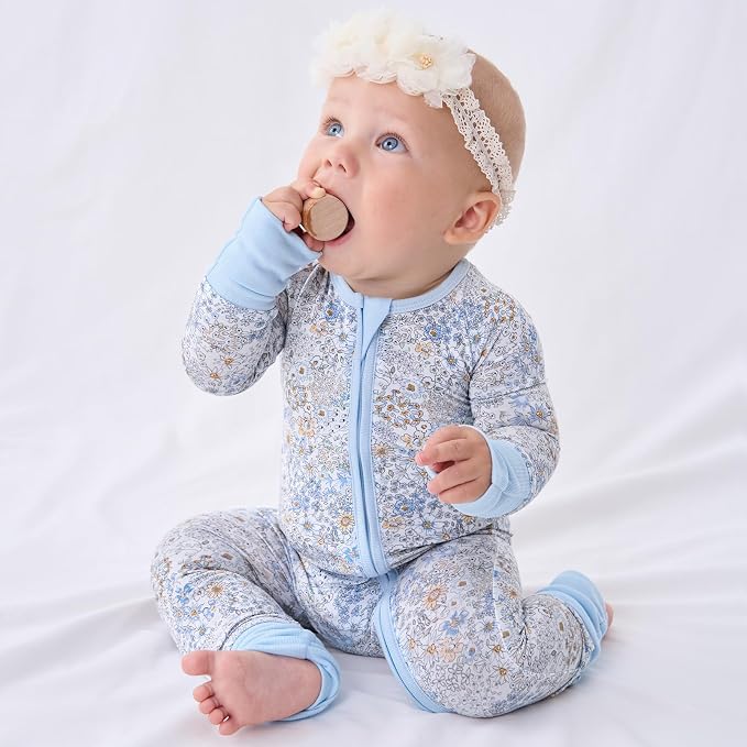 pureborn Baby Sleeper Viscose from Bamboo Zipper Footies 0-24 Months - Image 2