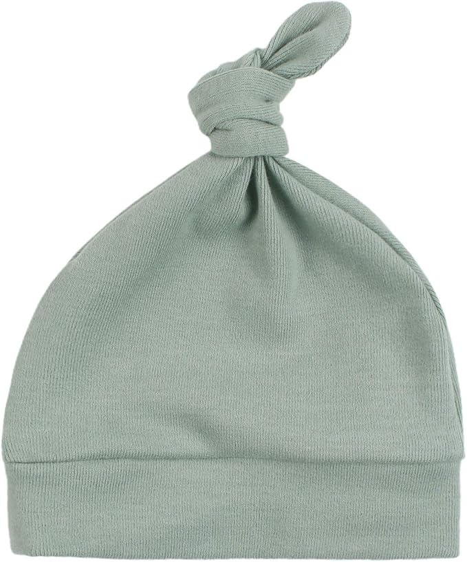 JANGANNSA Newborn Baby Hat Infant Baby Boys Beanie Top Knot Stretchy Hats for Girls 100% Organic Cotton