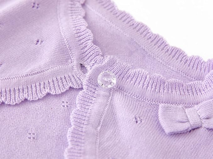 Toddler Girls Cardigan Sweater Bolero Shrug Baby Kids Long Sleeve Cropped Dress - Image 3