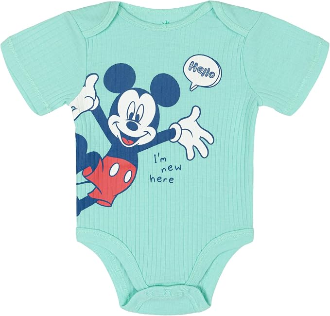 Disney Baby 5-Pack Short Sleeve Bodysuits Newborn to Infant - Image 2
