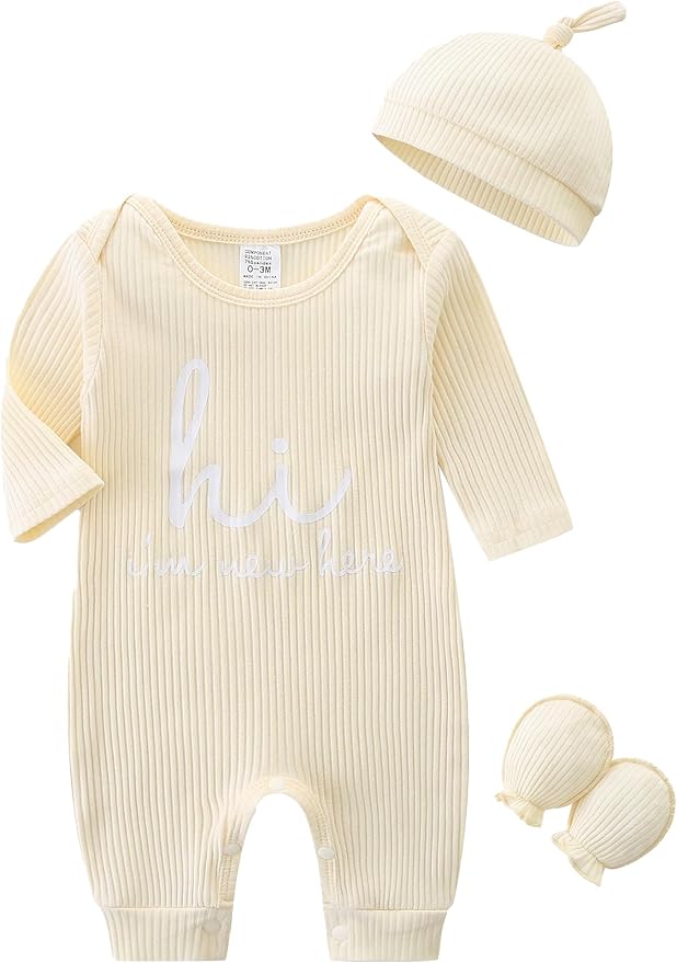 Babymine Newborn Coming Home Outfit Unisex Baby Clothes by BabymineStartFromTheHeart