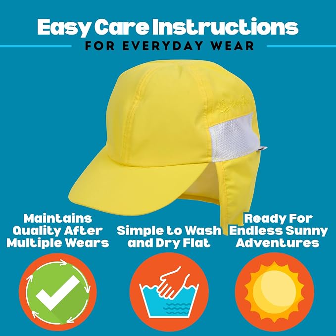 SwimZip Sun Hat with Neck Flap | UPF 50+ Protection - Image 4