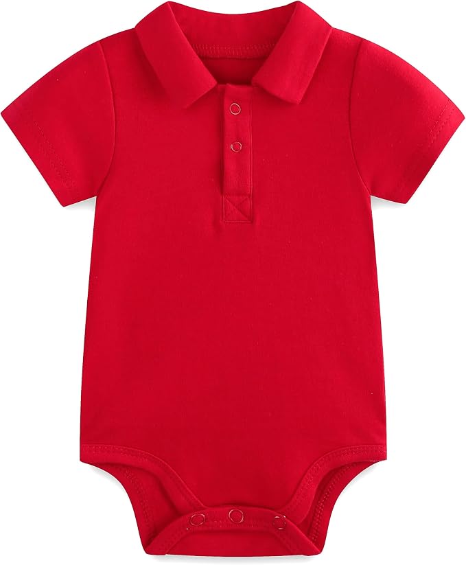 Baby Girl Collared Onsie Polo Bodysuit Boy Cotton Romper Short Sleeve 0~24M by Unknown