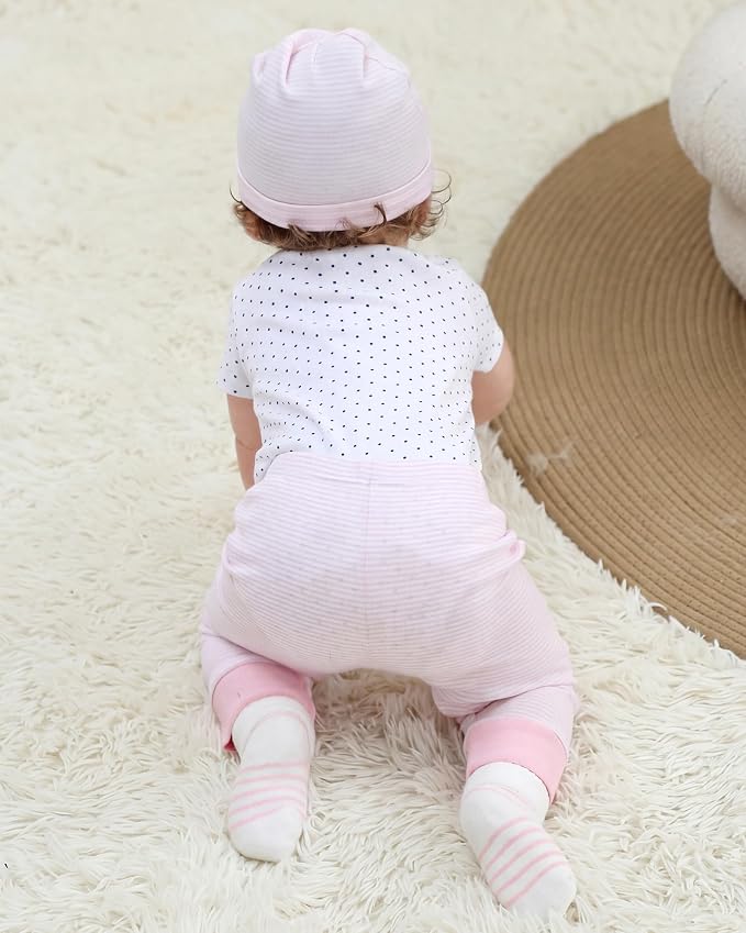 Baby Bodysuit and Pant Set Cotton Ribbed Mix Infant Girl Clothes | Unisex - Image 5