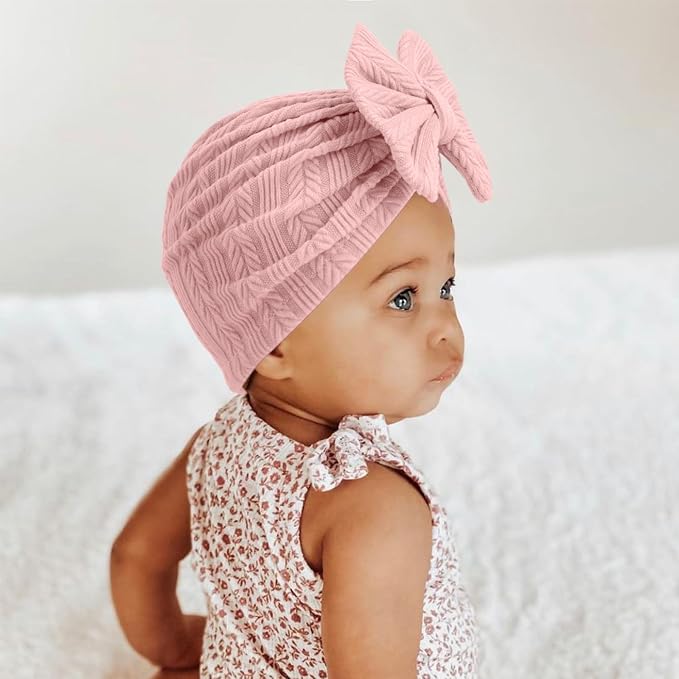 Newborn Baby Hats and Mittens Set Infant Bow Beanie Cap Toddler Gloves Newborn - Image 5