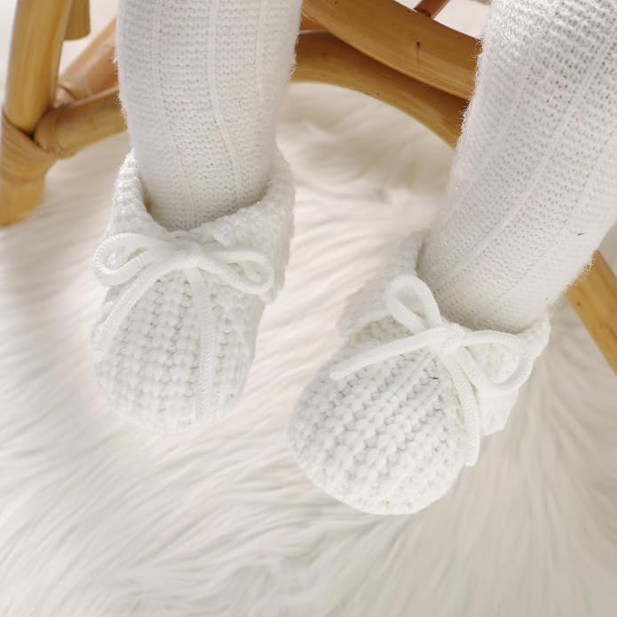 mimixiong Baby Booties Newborn Infant Sock Shoes | Hand Knitting Crochet Boy - Image 2