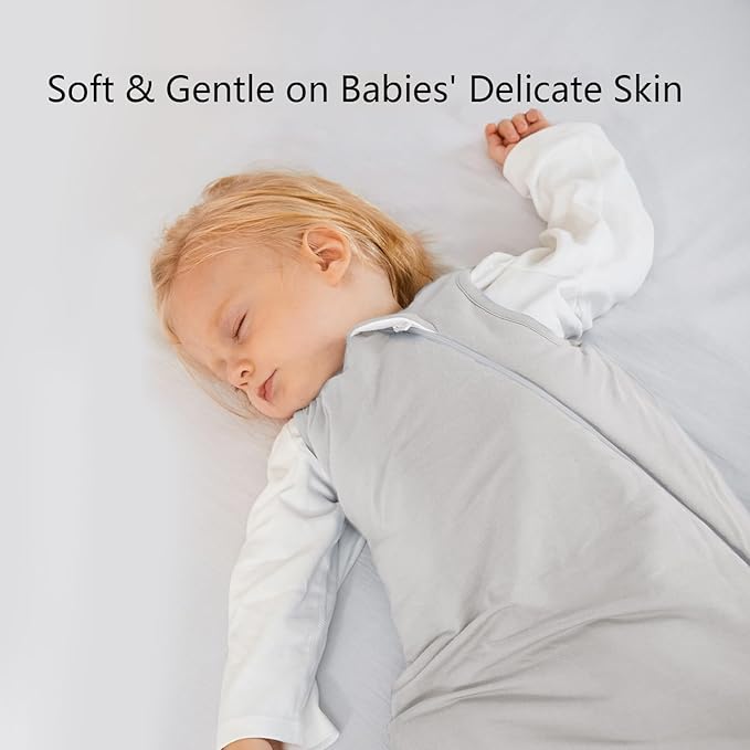 BubblePanda Rayon Made from Bamboo Sleep Sack 18-24 Months 0.5 Tog Soft Lightweight Toddler Sleep Sack 2t for Babies 2-Way Zipper Wearable Blanket Baby 18 Months