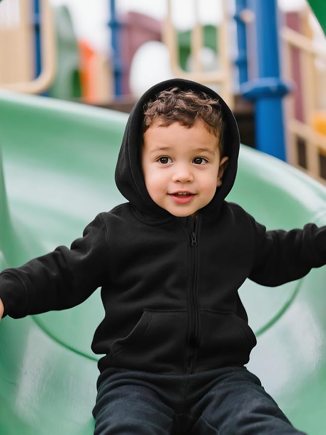Cooraby 3 Packs Baby and Toddler Boys Long Sleeve Full-Zip Hoodies Infant - Image 6