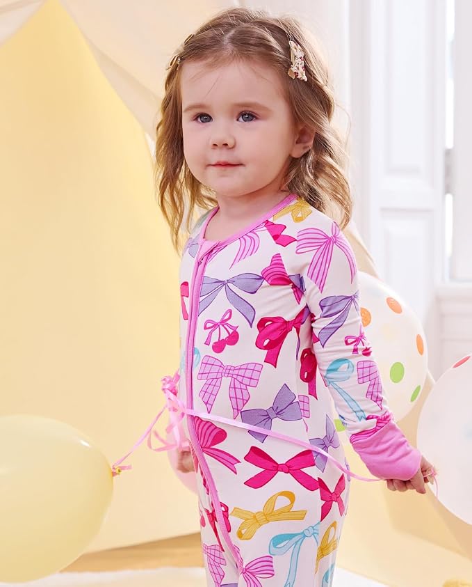 babee Reshinee Viscose Derived from Bamboo Baby Footie Pajamas Convertible - Image 5