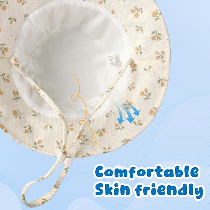 Muslin Baby Sun Hat Sun Protection Baby Toddler Bucket Hats - Image 2