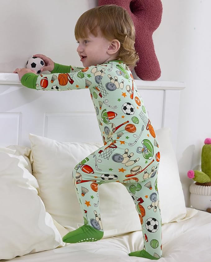 babee Reshinee Bamboo Viscose Baby Footie Pajama, Zipper Sleeper Boys Girls - Image 9