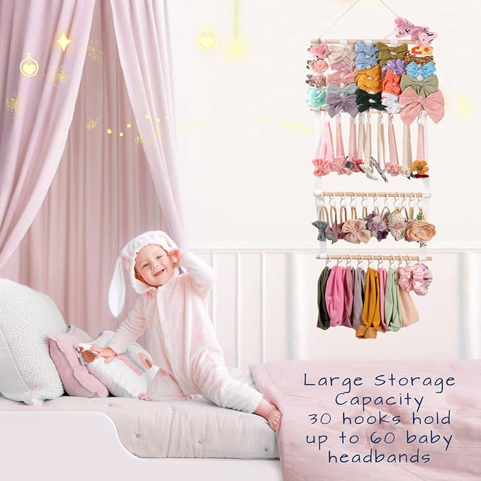 POVETIRE Headband Holder Hair Bows Organizer - Image 2