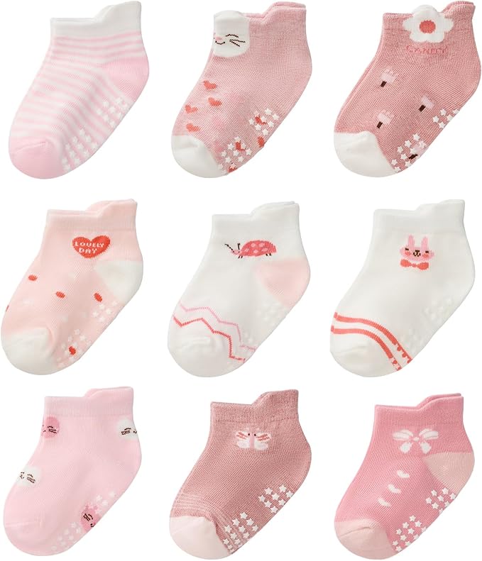 BACSAC Baby Boys Girls Socks Non Slip Breathable Comfort Toddler Infant Ankle by BACSAC