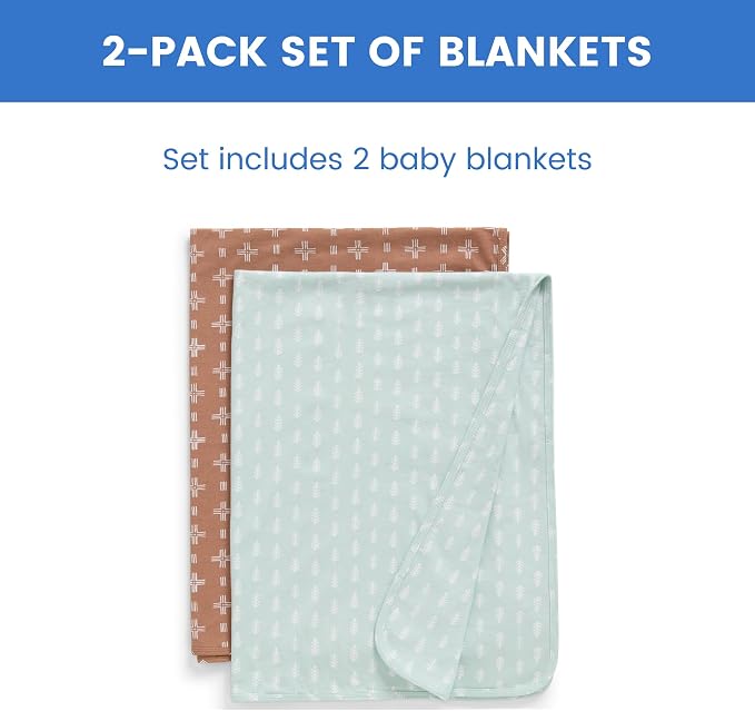 Delta Children 100% Organic Jersey Cotton Baby Receiving Blankets - Image 5