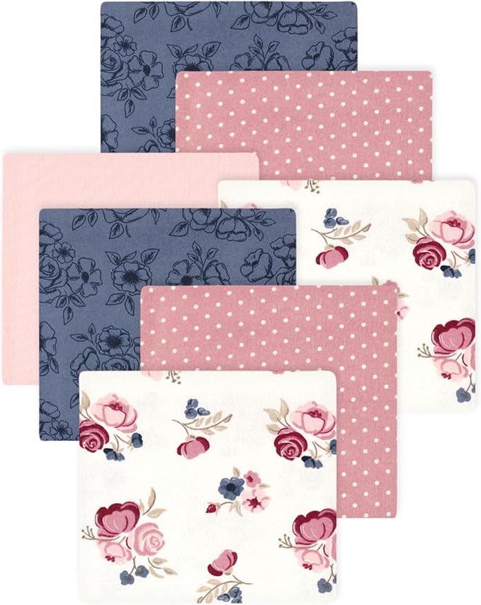 Little Treasure Hudson Baby Cotton Poly Flannel Receiving Blankets Multipack by HudsonBaby