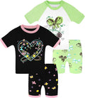 DAUGHTER QUEEN Girls Summer Pajamas Set 4 Pieces 100% Cotton Sleepwear Size 18 by DAUGHTERQUEEN