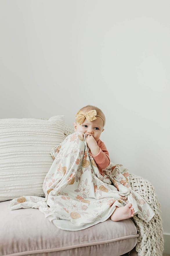 Copper Pearl Swaddle Blankets for Newborns | Soft Stretchy Receiving Blankets - Image 9