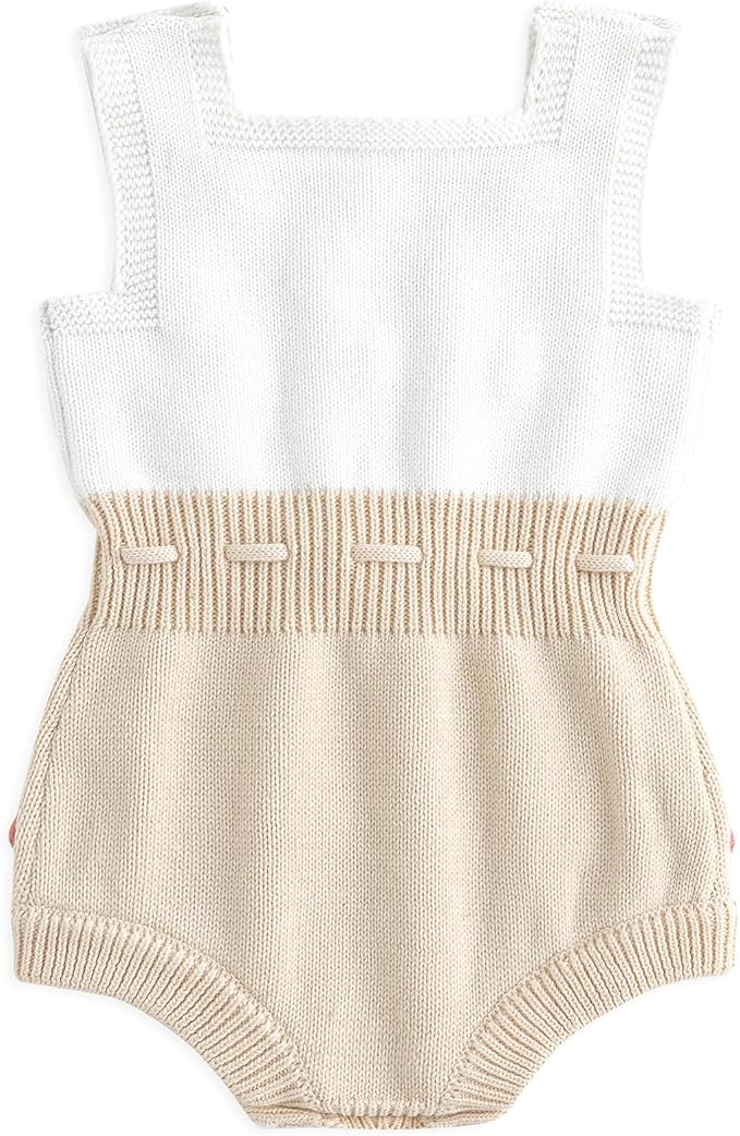 Simplee kids Baby Girl Romper, Sleeveless Pompoms Square Neck | Soft Breathable - Image 2