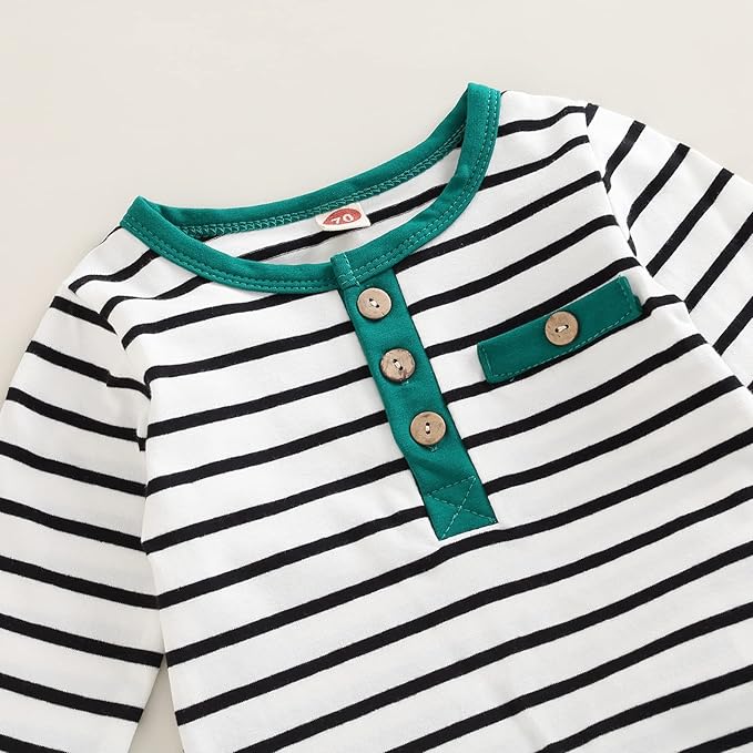 Toddler Baby Boy Clothes Solid Color Long Sleeve Crewneck Sweatshirt Top Casual Pants Set 2Pcs Fall Winter Outfits