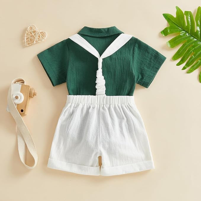 PUHHAPIEY Baby Boy Gentleman Wedding Outfit Dress Romper Suspender Pants | 0 3 - Image 4