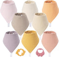 8-Pack Muslin Baby Bibs for Drooling and Teething | Soft& Absorbent, 100% Cotton by Unknown