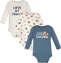 Hudson Baby baby-boys Cotton Long-sleeve Bodysuits 3-pack by HudsonBaby