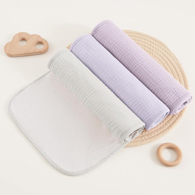 Susurration Muslin Burp Cloths, Soft Baby Burping Cloths - Image 7