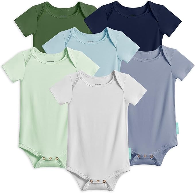 PurComfy Bamboo Viscose Short Sleeve Bodysuit Baby, Unisex Baby | Ideal by PurComfy