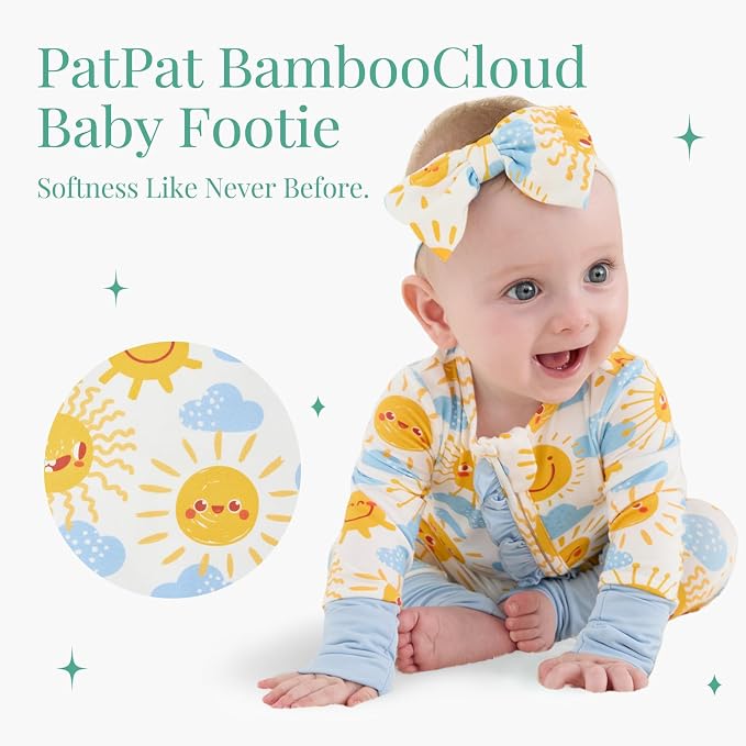 PATPAT Bamboo Viscose Baby Footie - Image 2