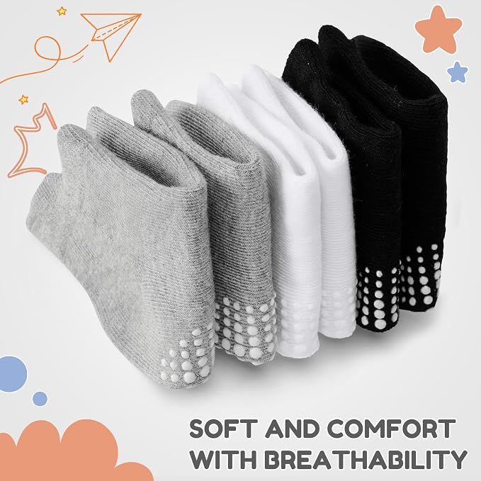 BACSAC Baby Boys Girls Socks Non Slip Breathable Comfort Toddler Infant Ankle - Image 7