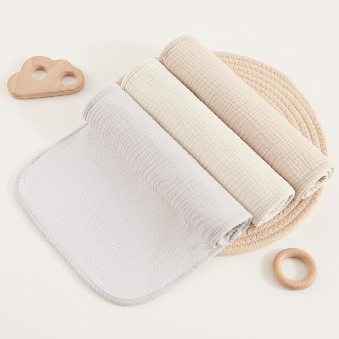 Susurration Muslin Burp Cloths, Soft Baby Burping Cloths - Image 7