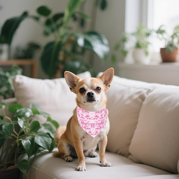 7 PCS Tie Dye Dog Bandanas for Small Dogs Stitching Edge Dog Bandanas for Puppy - Image 6