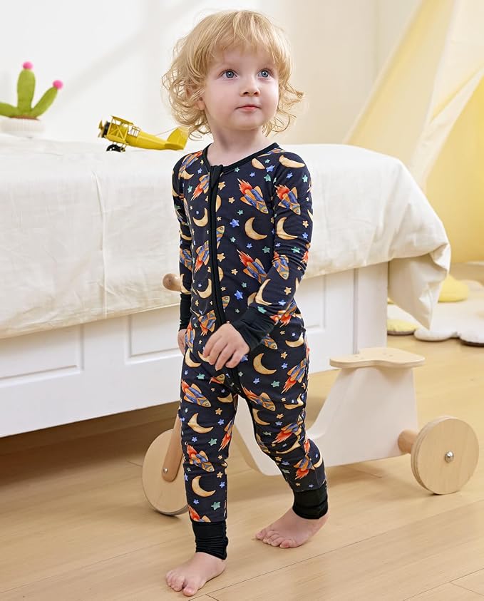 babee Reshinee Bamboo Viscose Baby Footie Pajama, Zipper Sleeper Boys Girls | - Image 3
