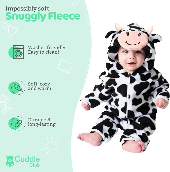 Cuddle Club Fleece Baby Bunting Bodysuit Hoodie, Newborn - Image 2