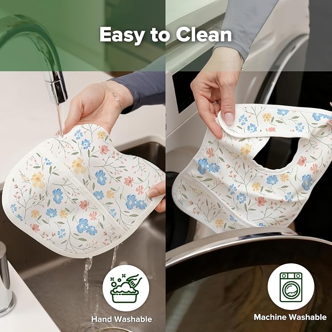 haakaa Waterproof Baby Bibs for Eating 2pcs for 6-24M - Image 8