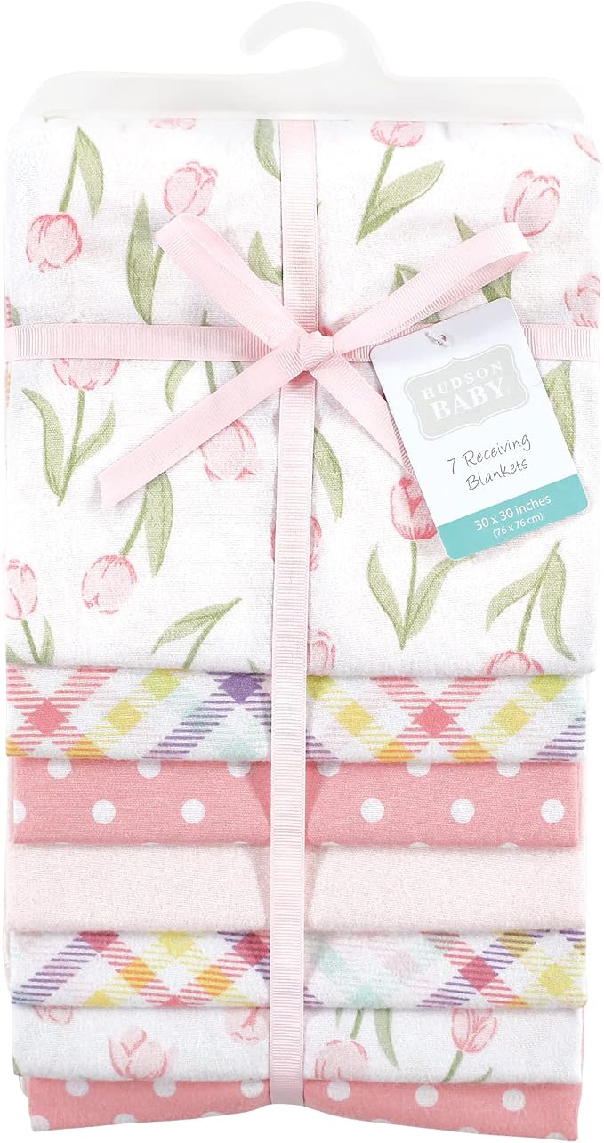 Hudson Baby Unisex Baby Cotton Flannel Receiving Blankets Bundle, One Size - Image 2