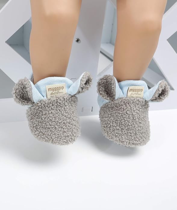 Ohwawadi Infant Baby Boys Girls Slippers Cozy Fleece Booties Soft Bottom Warm - Image 2