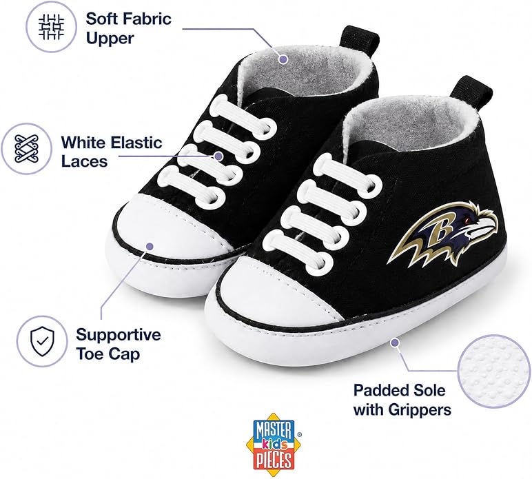 MasterPieces - NFL Baby Pre-Walkers Shoes, Officially Licensed, High Top - Image 4