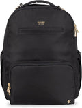 JuJuBe New Classic Diaper Bag Backpack with Portable Changing Pad, Stroller Straps, Large Travel Backpack for Boy or Girl, Carrying Baby Bottles, Wipes, Diapers, Pacifiers, Black, Mothers Day GIft