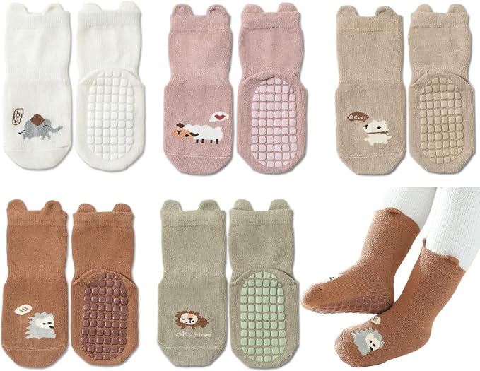 Exegawe Toddler Non Slip Socks, Cute Baby Socks by Exegawe