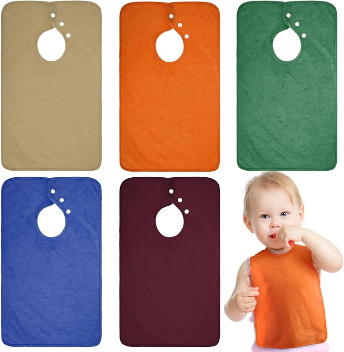 Hercicy Full Coverage Pullover Toddler Baby Bibs | Terry Cloth Bibs by Hercicy