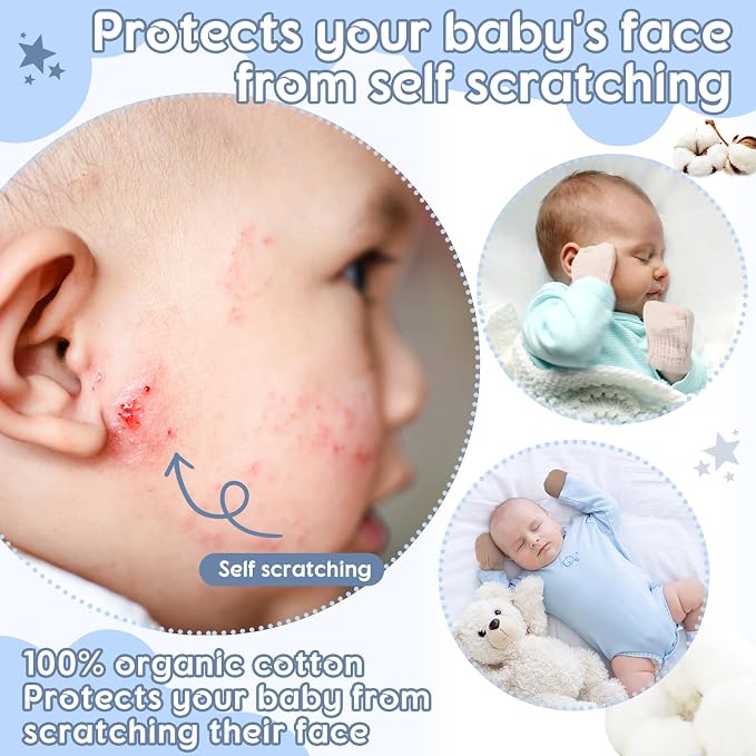 Baby Mittens Newborn No Scratch 0-6 Months - Image 3