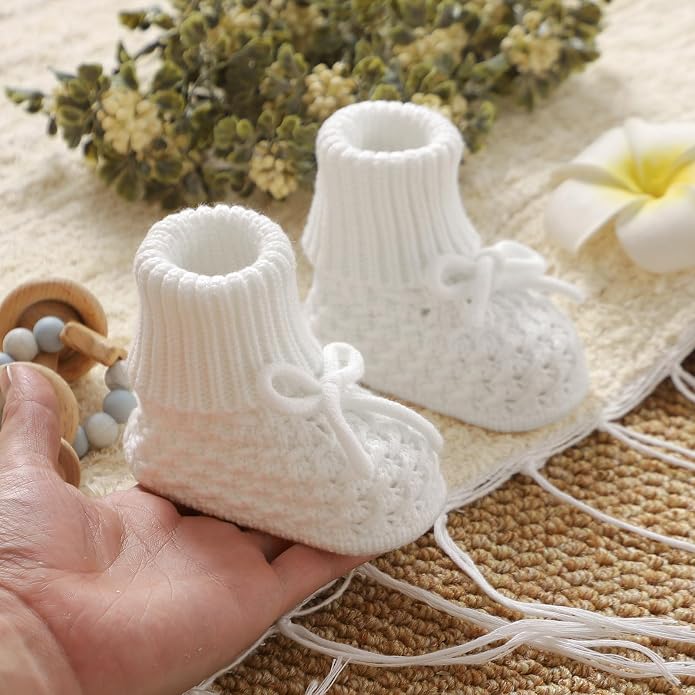 Newborn Shoes Knitted Baby Booties Infant Boys Girls First Walkers | Handmade - Image 5