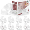 21mm Flange Inserts Compatible with Momcozy Wearable Breast Pump, 8PCS Softer Silicone Flange Insert Kit for 24mm Shield of Most Pumps, Breastfeeding Essentials Pumping Replacement Parts Accessories