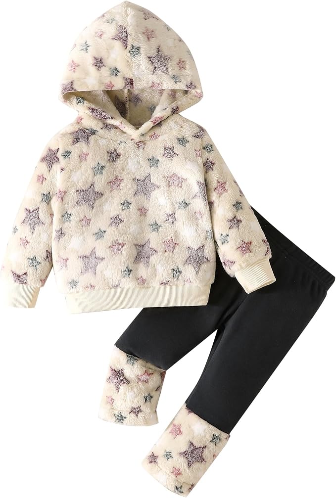 Jecson Toddler Girl Clothes Baby Girl Fleece Hoodie Outfits Thick Thermal by WarmthLoveinStitches