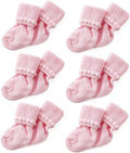 Nurses Choice 6 Pairs Stay-On Baby Socks, Soft Bubble Cuff Cotton Booties 0–3 by NursesChoice
